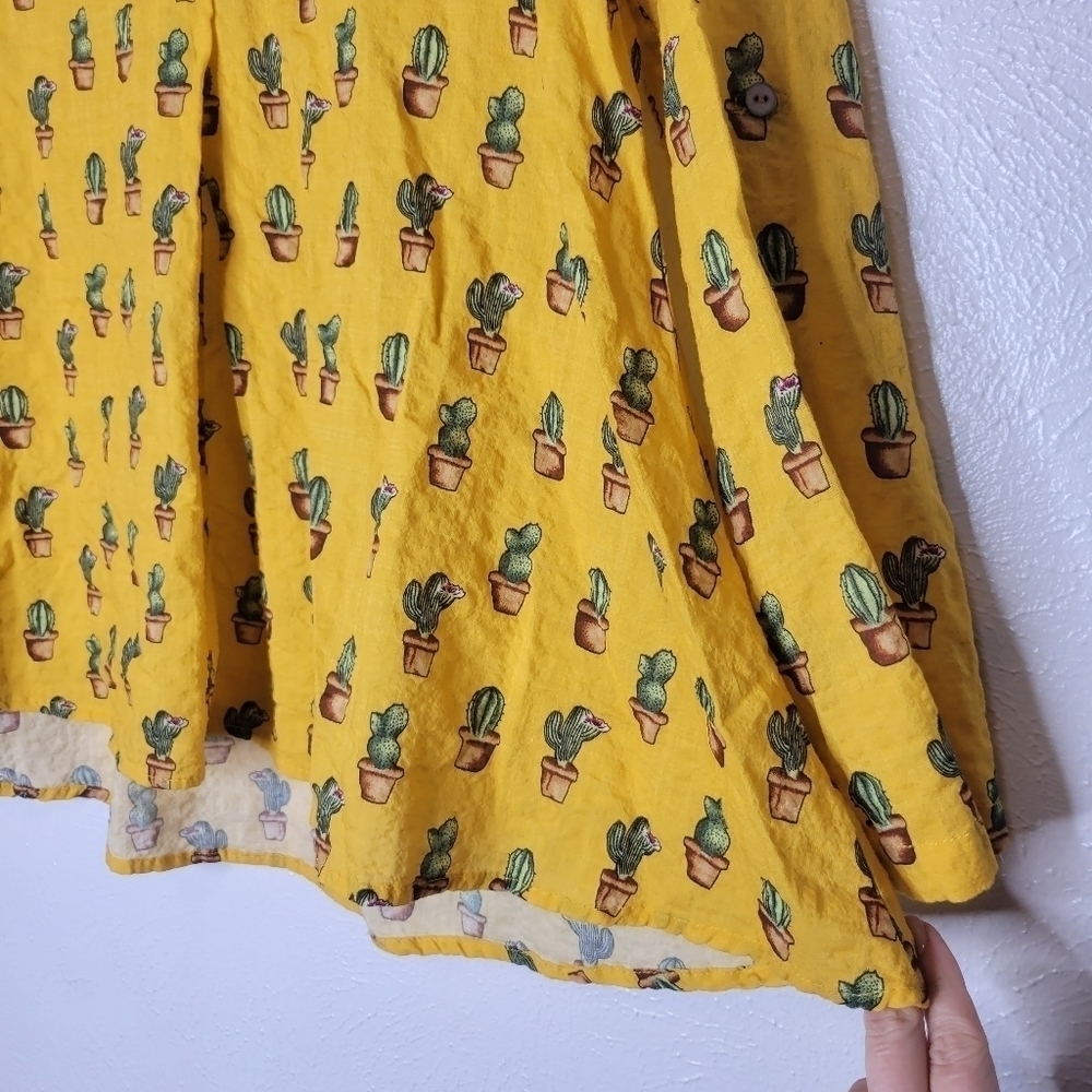 Ivy Jane Cactus Mustard Blouse Women's Size Small - Picture 4 of 13